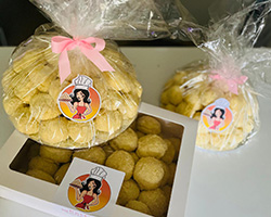 Party table with snacks